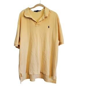 Polo Ralph Lauren Pastel Yellow 100% Polo Shirt Men's Size XXL